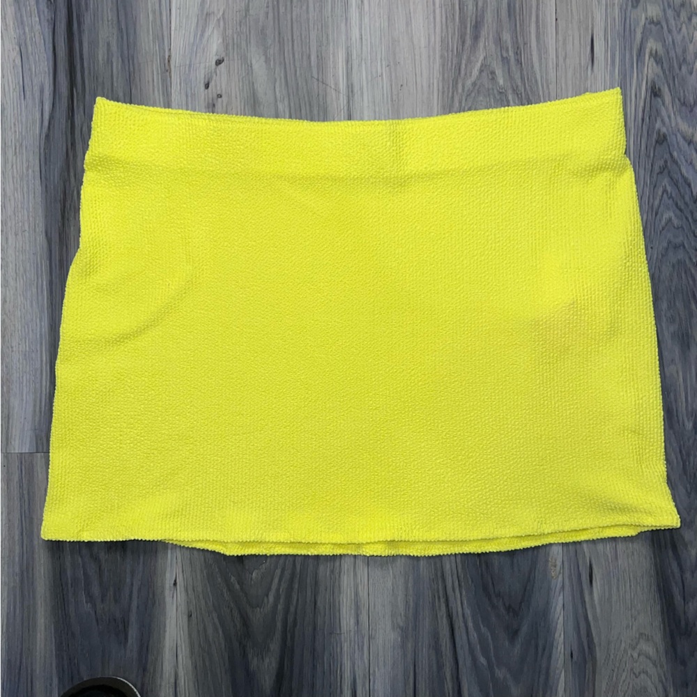 Show Me Your MuMu Mini Skirt Bright Yellow Size XXL NWT